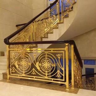 皇臣铜艺楼梯栏杆屏风护栏欧式、中式、现代简约阳台装饰雕花铜制