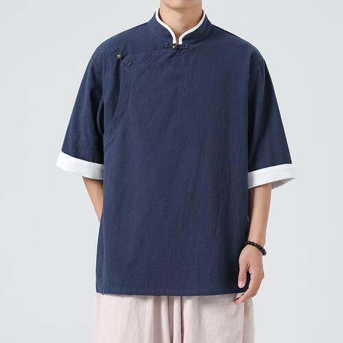 Men's Chinese Tang style outerwear, plus size men's cotton