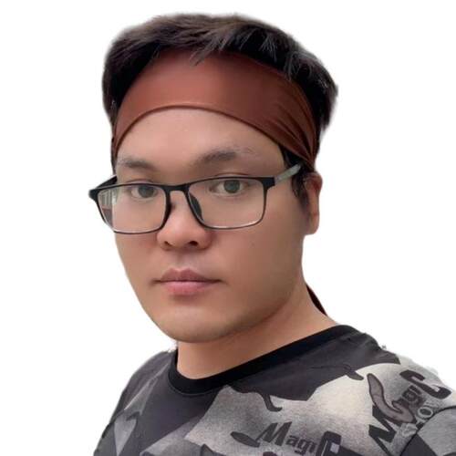 新款直销简约吸汗运动发饰户外男骑行健身跑步几何发带绑带式长款