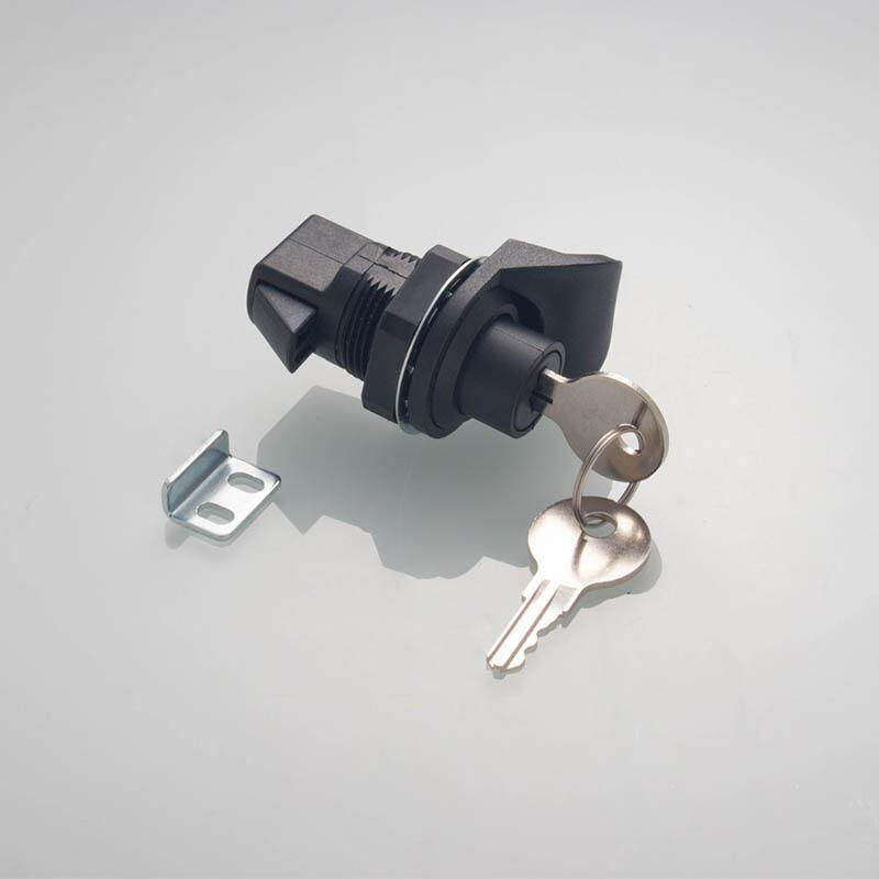 恒珠MS750黑色转舌锁开关电柜门锁工业配电箱锁按压式塑料按压锁