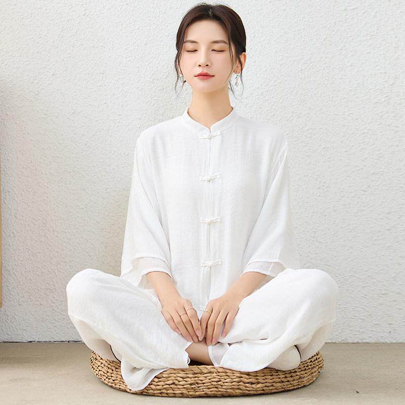 中国风唐装女2025新款盘扣高端道服太极服佛系茶艺师禅服宽松套装