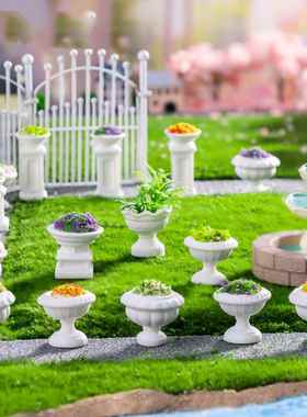 跨界微景观创意人造欧洲花盆园艺景观材料DIY装饰桌面树脂装饰品