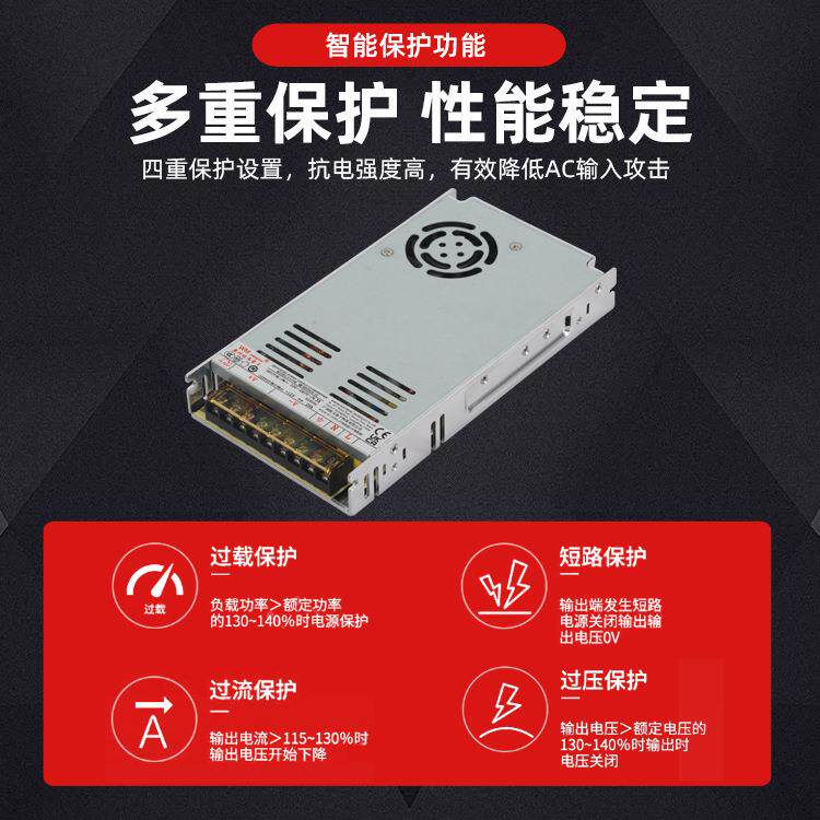 带PFC功能直流输出RSP开关电源24伏工业宽电压可调压大功率
