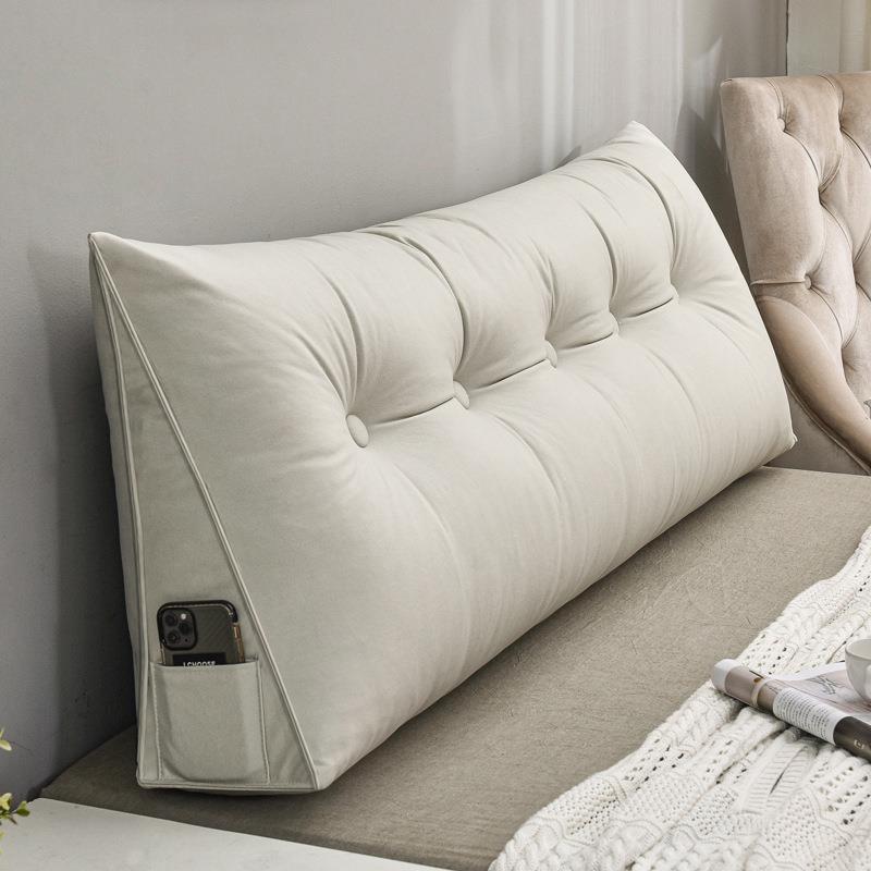 北欧风科技布三角大靠背床头靠垫靠枕床上软包榻榻米床靠可拆洗