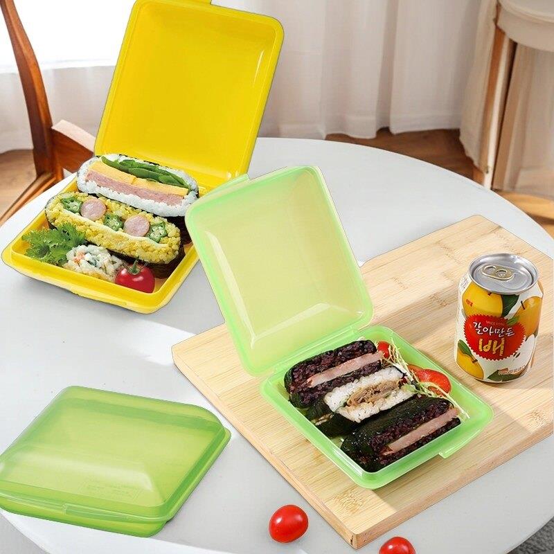 日本进口三明治米饭堡DIY模具大口饭团便当盒可微波海苔饭团堡盒