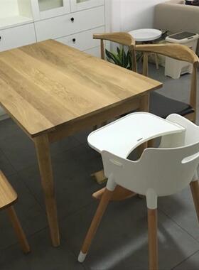 儿童塑料实木调餐椅婴儿木头木榉餐椅M-1301PL宝宝高变脚可节百坐