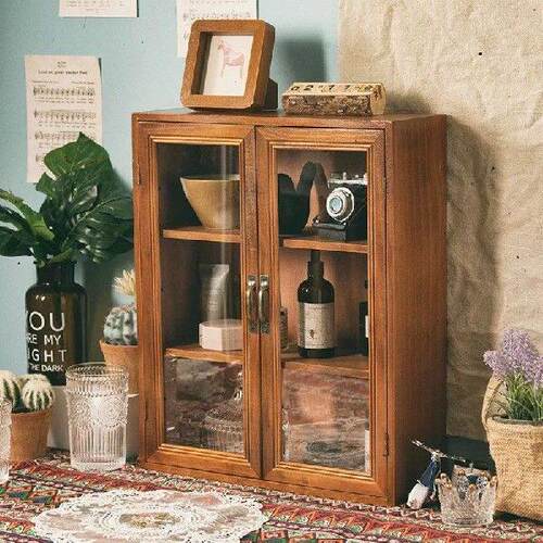 Household Retro Handmade Closet Organizer Lockers with 2