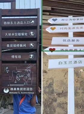 防腐木宣传栏户外广告牌木质指示牌实木公告栏景区导向牌刻字牌匾