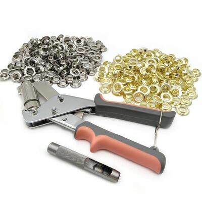 10气孔扣m篷布汽眼圈金属GCJ鸡m眼扣气鞋眼扣安装工具套装手压钳