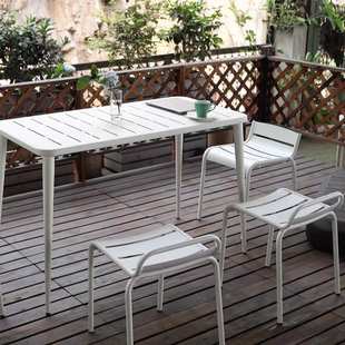 户外桌椅组合酒吧咖啡厅奶茶店商超门口休息区洽谈商业街外摆桌椅