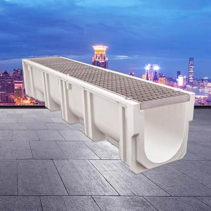 树脂品排排水沟成缝隙水U型槽排水沟盖板U100-200成品线性沟排水