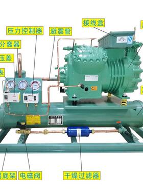 小二缸3HP/匹冷库制冷设备4/四件套 配DD22冷风机 厂家直销供应
