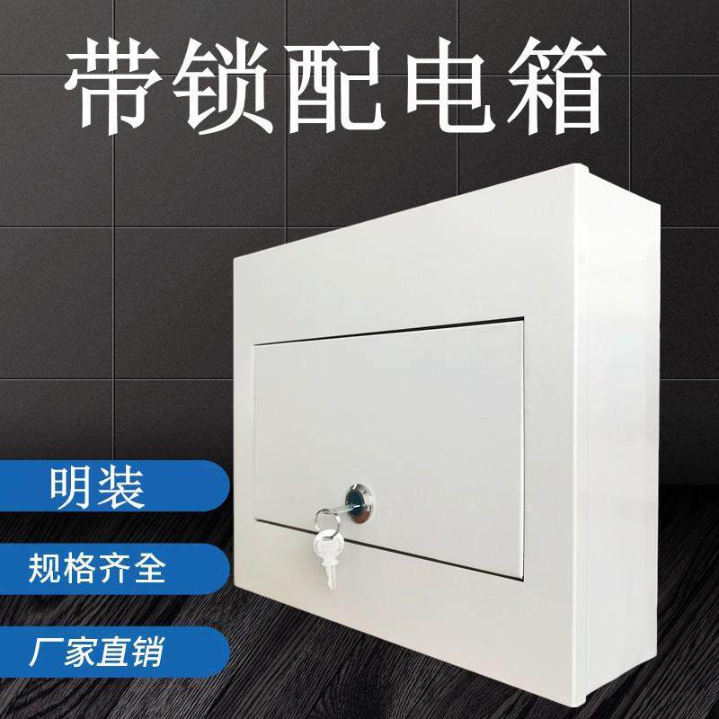 配电箱明装带锁商场防盗面板空开箱8/12/15回路强电布线箱电箱盒