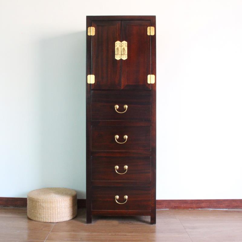 高档中客式实木转柜角柜卧室香樟收纳带门储物边现代木简约厅角落