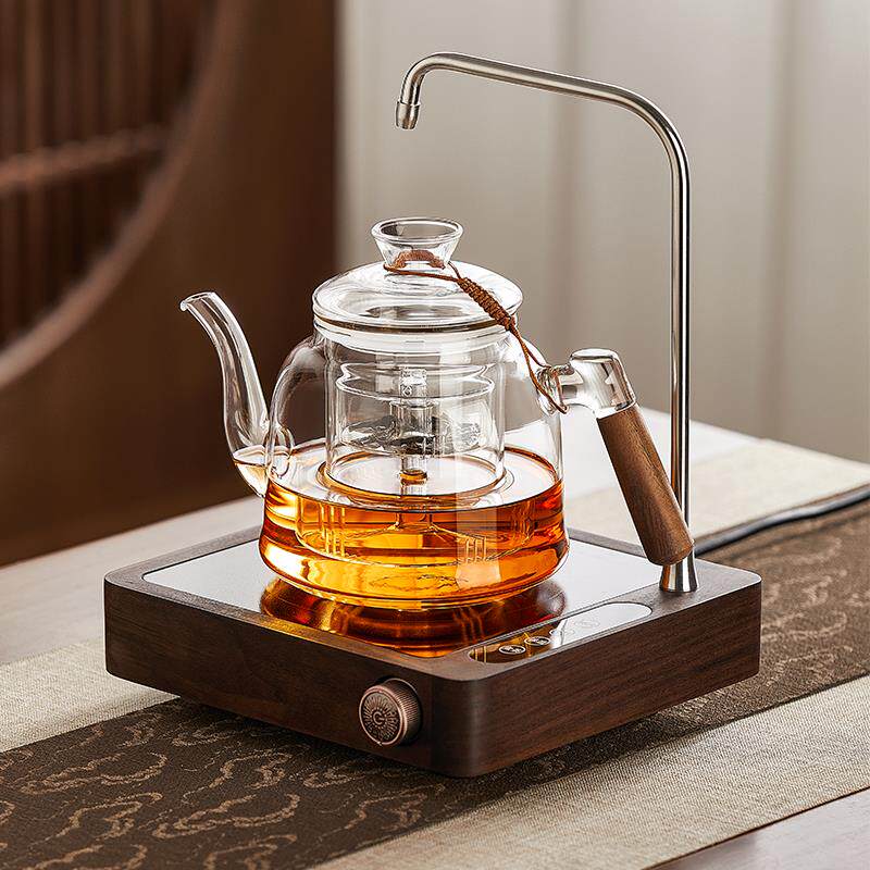 忆壶茶玻璃煮茶壶电陶炉套装家用耐高温一键自动上水蒸煮茶器套装