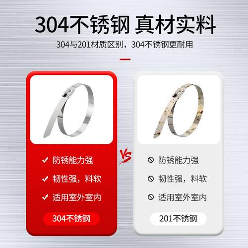 304滚不锈钢扎带金UJZ自锁式式防锈耐磨属扣式束线带珠厂家现货桥