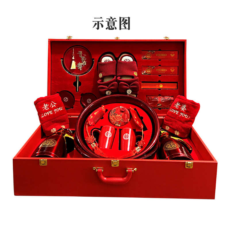 女方陪嫁结婚用品大全婚礼高档物品全套婚礼庆嫁妆大号陪嫁箱空箱