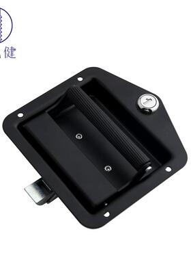 黑色拉方形锁厢式汽车手车平面锁拖车面板碰锁房集箱装L16070门锁