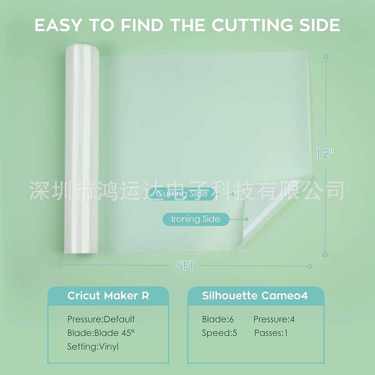 新品HTV Vinyl for Sublimation热转印烫印热升华PU底膜亮面哑面