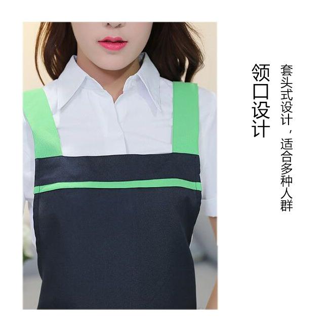 新款直销跨境帆布围裙家用礼品广告餐厅咖啡馆女生服务员围裙定制