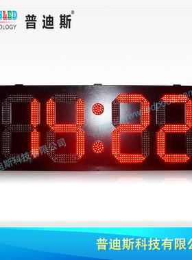 直销18寸红色时间温度屏|电子时钟屏|电子时间温度看板