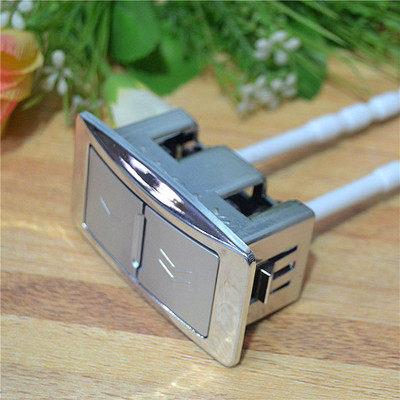 马桶水箱配件长方形双按钮按键节水马桶冲洗按钮坐便器按键座便器