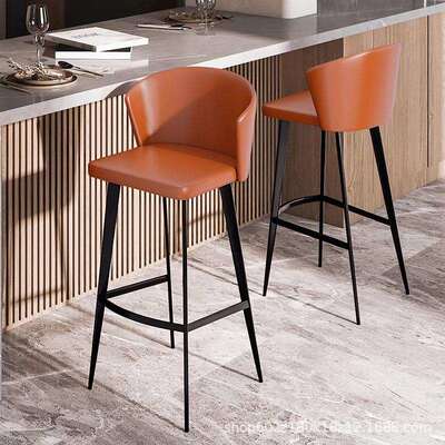 家用高脚椅子吧台椅高脚凳吧台凳轻奢厨房大师高餐椅岛台桌椅7163