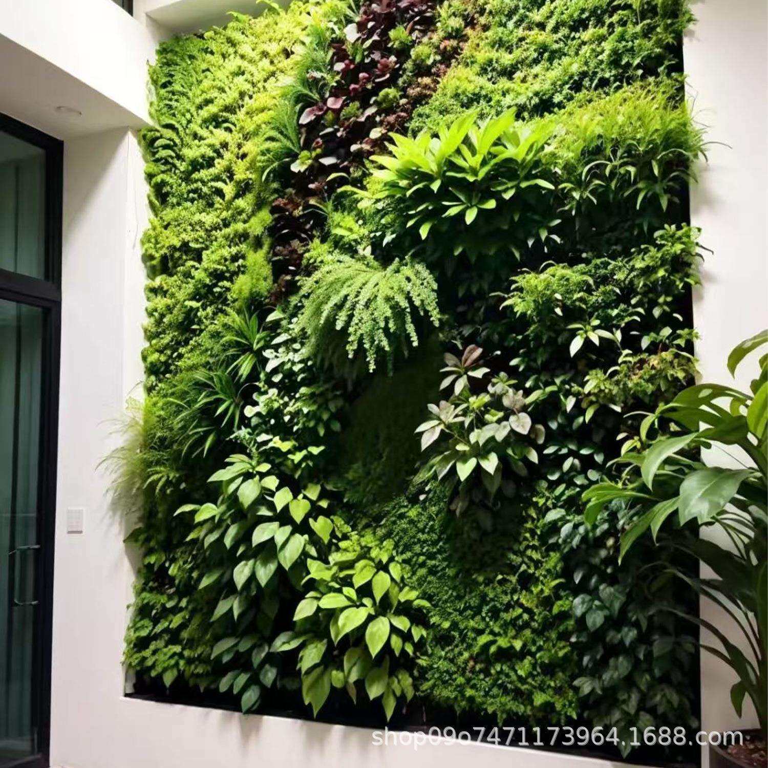 真植造景装饰人造假花墙酒店公司商超物形仿象墙格挡背景绿植墙墙