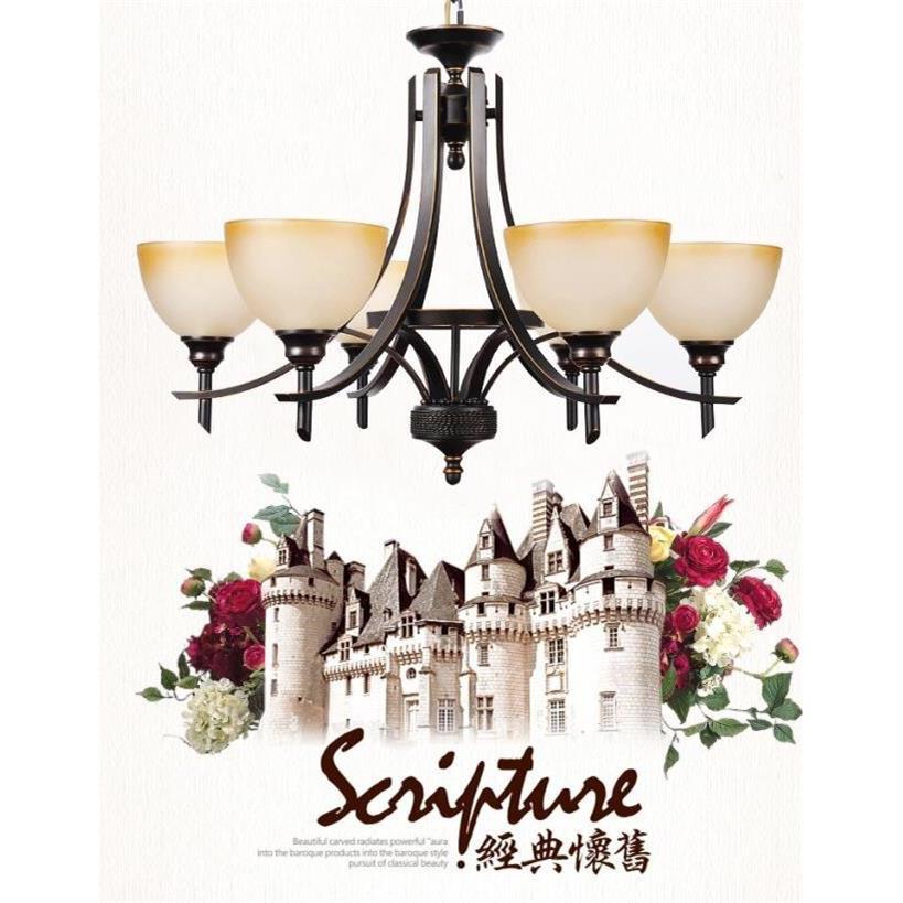 美式吊灯厅灯新室款布艺卧餐厅田乡村园大气客铁ACB艺吊灯LED欧式