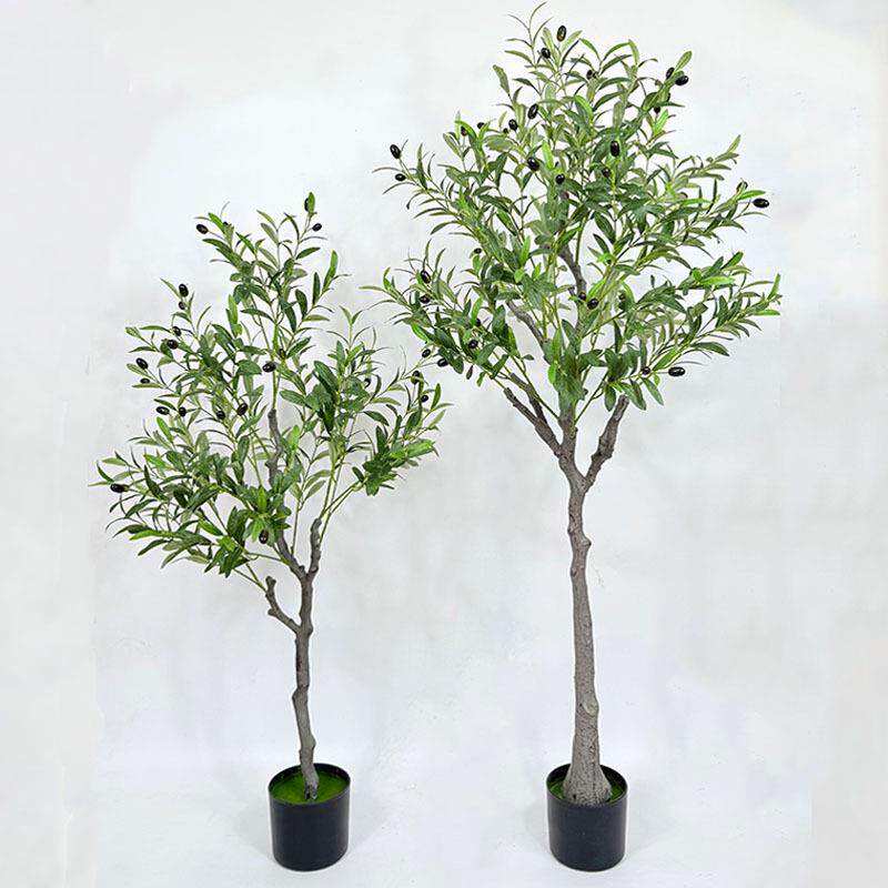 仿真橄榄树人造假树可拆装假植物盆栽室内大型绿植摆件装饰仿真树