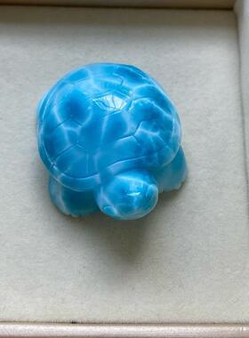 海纹石小乌龟吊坠拉利玛龙龟项坠锁骨链坠挂件规格42.3*35.5*19.7