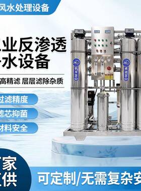 工业反渗透净水设备单级双级纯水处理设备全自动大型商用净水器