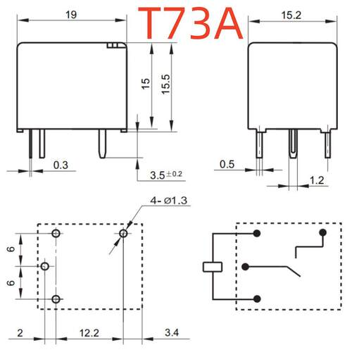 全新原装 4脚 10A 继电器 Y3F-112DM T73A-线圈12V