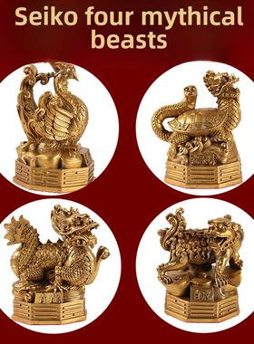 铜四兽饰铜绿龙白虎朱雀玄武铜方神四兽新样式