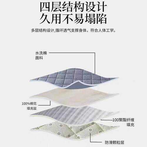 A类床夏llrh-A类软垫家用榻榻米防垫滑学生宿垫被款防滑舍垫薄床