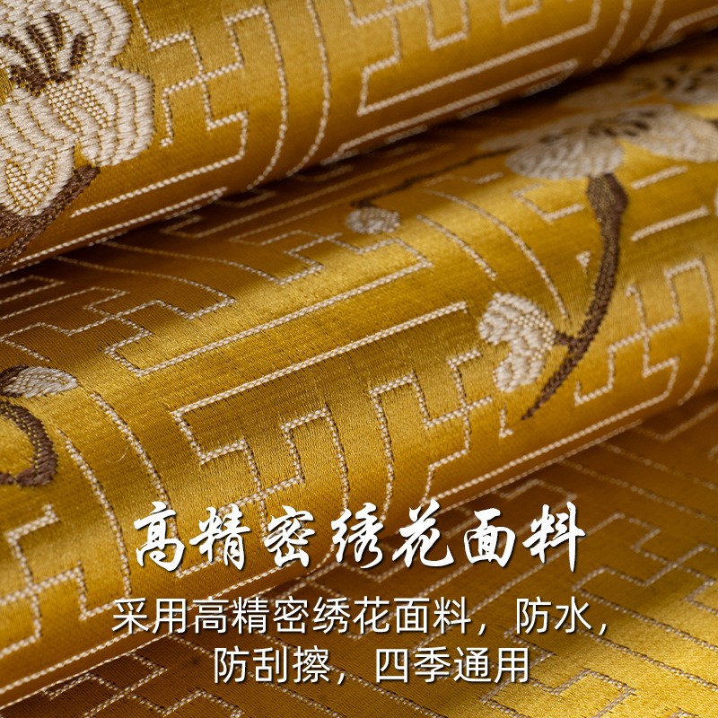 新中式轻奢床柜盖布防水用防油桌布防滑台花晨月夕茶几布头通桌旗