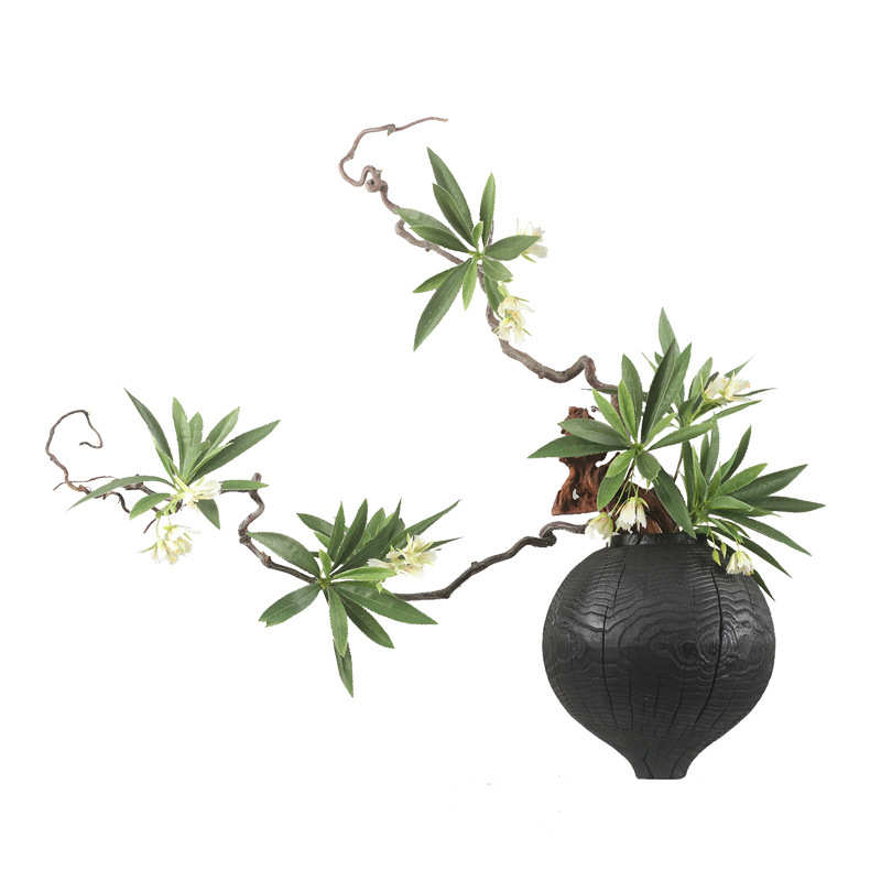 中式日式侘寂禅意仿真枯枝绿植盆景花艺民宿会所茶室酒店软装摆件