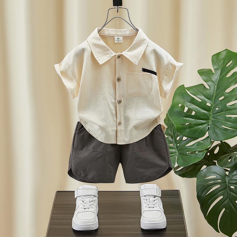 TTIT男童夏装套装2025新款宝宝夏日酷帅气小少爷男孩衣服