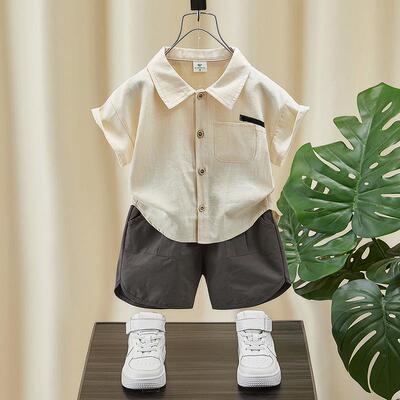 TTIT男童夏装套装2025新款宝宝夏日酷帅气小少爷男孩衣服