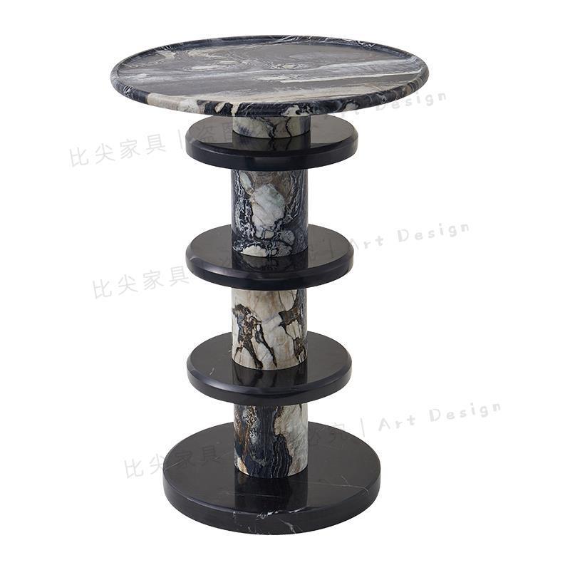 HY-C30天然石边几设计师圆角几轻奢大理石小户型创意冷翡翠高端in
