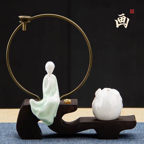 正品迦古熏印堂 倒香炉 香炉 陶流瓷覆文艺创意家居摆件 琴棋书画