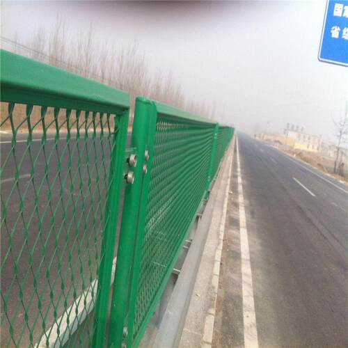 抛网梁护栏防落网高速公路防网形菱丝铁钢板网铁路框架眩护防桥栏