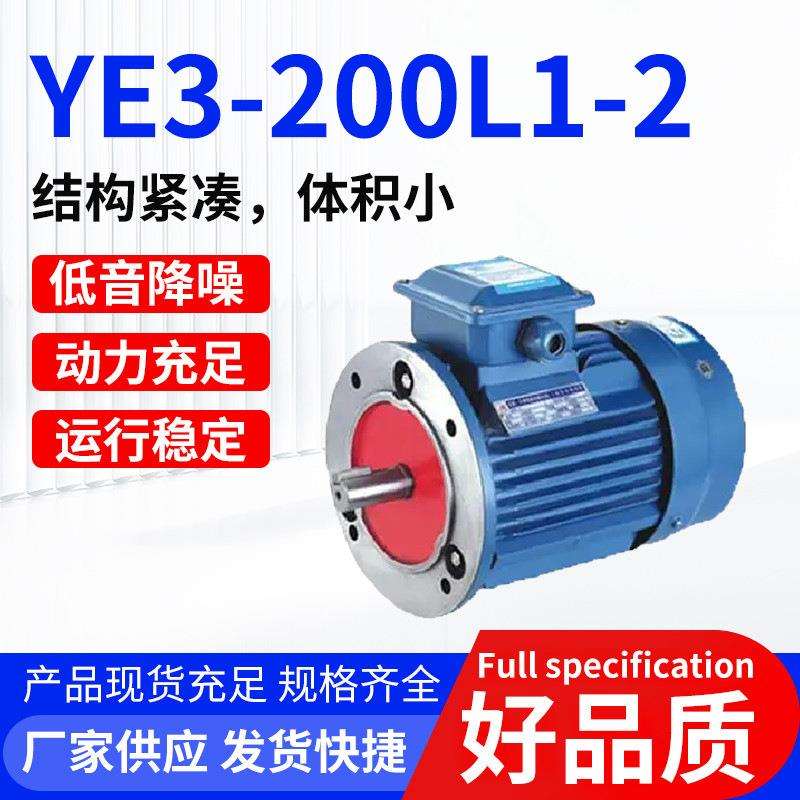 新款YE3-200L1-2立卧式切割电动机纯铜线芯驱动电机木材加工