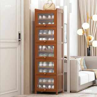 木质鞋柜鞋架门口进门上档次家用多层靠墙大容量防尘收纳置物架子