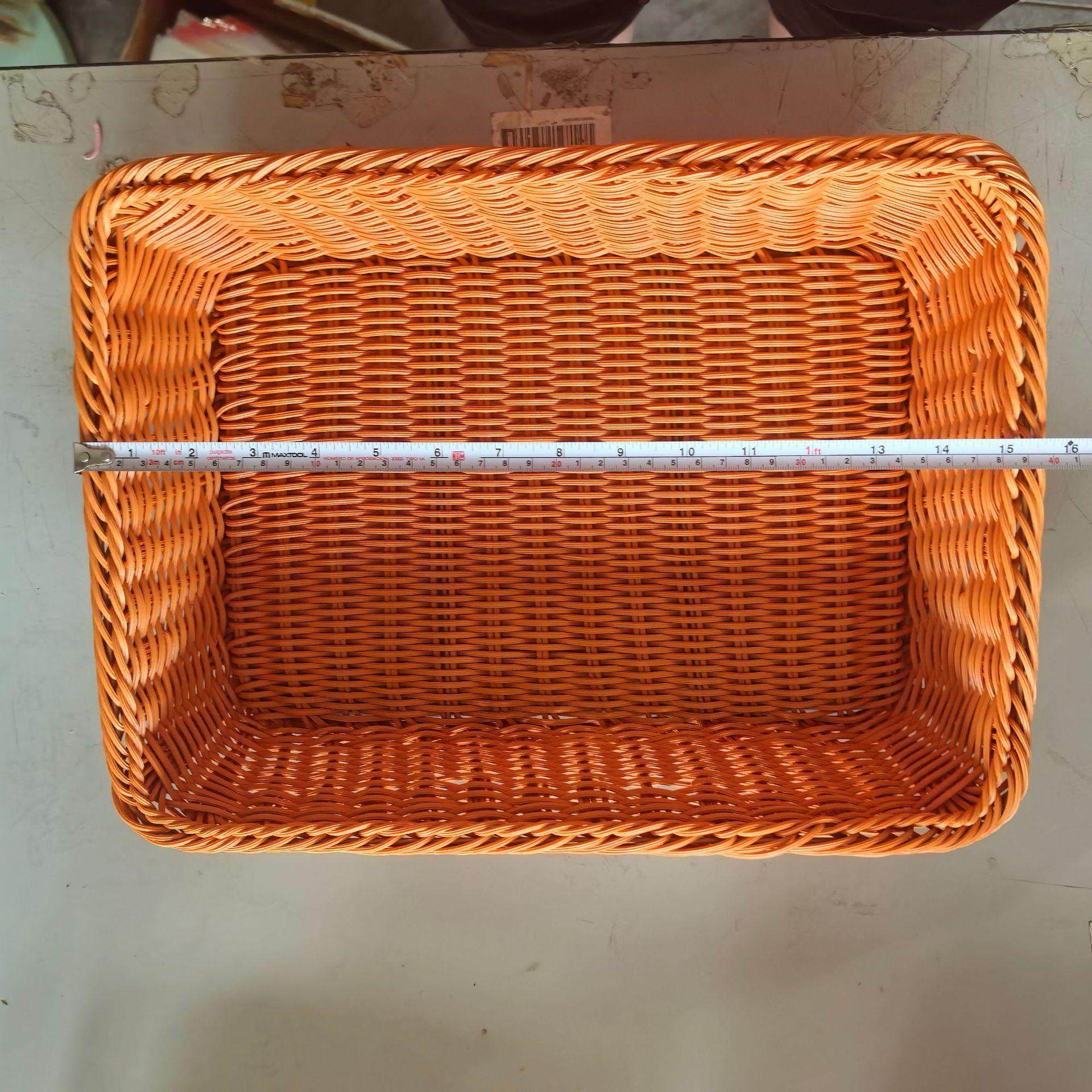 A1744仿藤长方形面包篮藤筐子藤编篮子收纳筐塑料收纳篮子收纳篮,收纳整理,脏衣篮,淘宝优惠券,粉丝福利购,淘宝优惠卷