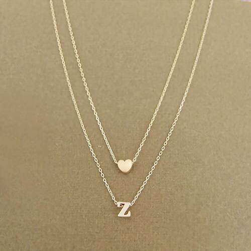 Simple and thin small heart pendant necklace For Women Perso