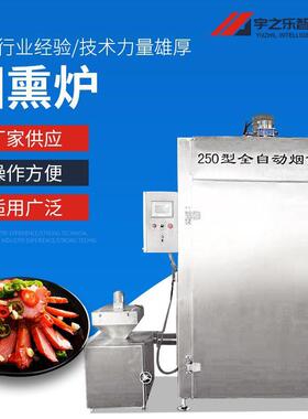 熏鸡烤鸭烟熏炉商用全自动腊肠腊肉烟熏机大型红肠上色熏烤设备