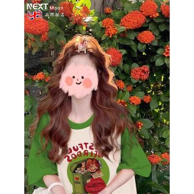 Next Moon英国联名韩系插肩短袖t恤女夏季多巴胺2026新款可爱上衣
