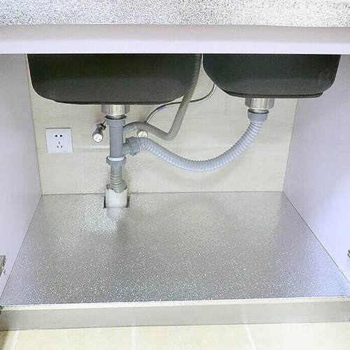 厨房防水贴纸鞋衣柜子防潮垫家用抽屉整体橱柜防潮防油贴铝箔锡纸