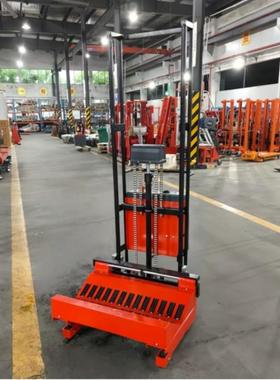 普尔夫圆形物料卷料上料车升降升高车薄膜卷膜放料机圆弧板堆高车